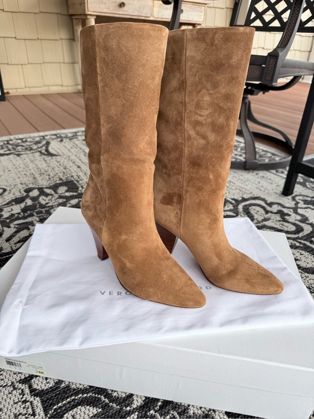 Veronica Beard Blondie Hazelwood Suede Boots 7